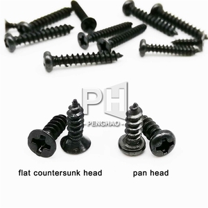 Viti Autofilettanti per Legno M2 M2.6 <span class=keywords><strong>M3</strong></span> <span class=keywords><strong>M3</strong></span>.5 in Acciaio Nero, Testa Svasata Piatta Phillips Mini Micro Piccola - Product Image 3