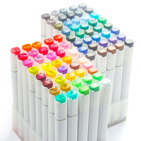 Stylo de marqueur d'alcool professionnel de la meilleure qualité de Offre Spéciale 80 couleurs avec la pointe de Dul et le colorant permanent