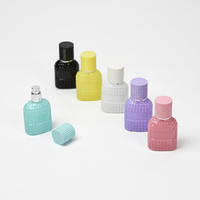 Flacon de parfum cylindrique vide en verre 28ML, vaporisateur en gros 100 pièces, étiquette personnalisée, rechargeable, luxe, brume fine