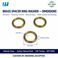 Entretoise en laiton usinée CNC de précision, rondelle plate, bague de retenue d'arbre, douille, sur mesure, non standard, usinée, OEM