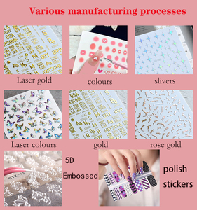 Autocollants personnalisés 3D/5D pour nail art, motifs crocodile, fleurs, strass dorés, fournitures de manucure DIY, décoration luxueuse pour ongles. - Product Image 5