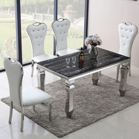 Karois — ensemble de table de salle à manger en marbre, forme ovale, style italien moderne, de luxe, haut de gamme, pierre tuyau