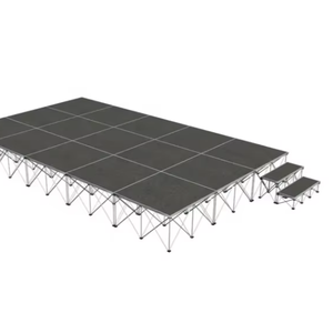 ESI Plataforma Elevadora de Aluminio con Altura Ajustable, Capacidad de Carga de 500kg, Diseño Modular Portátil para Eventos, 12 Pulgadas - Product Image 1
