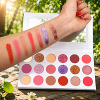 Nouvelle palette d'ombres à paupières scintillantes lumineuses, haute pigmentation, imperméable, pour carnations claires, multicolores, logo personnalisé