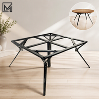 Base de table ronde solide en acier et chrome, moderne et durable, fournie directement par l'usine, pour table basse d'hôtel avec pieds chromés