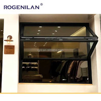 Ventana Plegable de Aluminio Resistente a Huracanes para Cafetería Rogenilan, Ventana Corredera Vertical Plegable, Ventanas Plegables