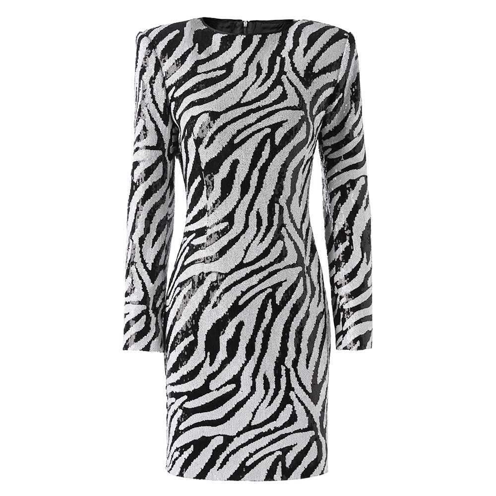 chinese dress ladies Zebra Print Mini Dress – Weekends Clothing main image 0