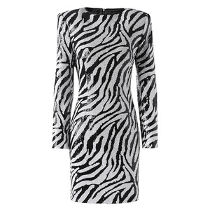 Shop Online Zebra Sequin Dress Metallic Gold Lace Elegance | Alibaba.com