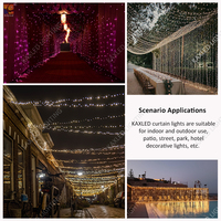 Rideau lumineux LED contrôlé par application, décoration de jardin, fête, mariage, Noël, étanche IP65