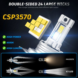 Светодиодные автомобильные фары Sungmo V3 H4, H11, H1, <span class=keywords><strong>Leb</strong></span>, Hb3, 9005, H3, 12В, противотуманные фары, сверхъяркие, Plug and Play, 6500K, 6500 люмен - Product Image 4