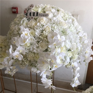 A-1436 زينة زفاف على شكل كرة زهور مع زهور الأوركيد البيضاء - Product Image 6