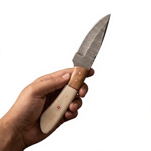 Couteaux Rajput à lame fixe en acier Damas, manche en bois Pakka bleu, garantie de 3 ans - Personnalisable pour la chasse - Product Image 3