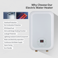 Nouveau modèle d'appareil électroménager pour la douche et la cuisine, 3500 W, 220 V, température réglable, chauffe-eau instantané électrique