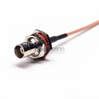 Câble coaxial RF BNC femelle vers MMCX mâle, câble BNC 75 ohms, assemblage de câble coaxial RF RG316 10CM