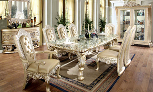 High End Carved 12 Seat Dining Table Set Classic Hand Carved Dining Table Set for Villas and Hotels Manufacturer Exporter USA - Product Image 5
