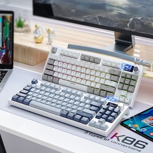PCtenk xk86 mới nhất thiết kế Gasket núi cơ khí chiếu bàn phím 87 phím hot swappable RGB USB Type-C Bàn phím không dây - Product Image 2