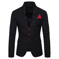 M~ XXL chinesischer Stil Herren Slim Fit Blazer Herren Designer Übergröße modisch Blazer Tunika Mann lässig männlich Anzug Jacke Sängerkostüm