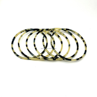 Balch blanc écaille de tortue Bracelet ensemble maigre forme ronde léger acétate matière plastique tortue bracelet bijoux