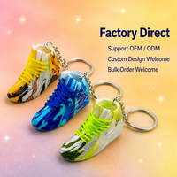 Pabrik Siap Kirim Gantungan Kunci Sepatu 3D Liontin Gantungan Kunci DIY Sepatu Basket Grosir Pabrik Gantungan Kunci