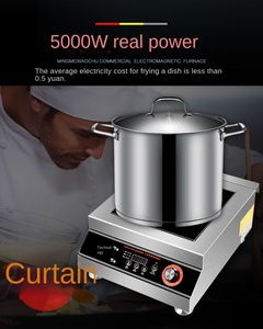 Cuisinière à induction électrique commerciale 2000W haute puissance en acier inoxydable, commande tactile, encastrable, 24 sorties directes d'usine, pour soupes - Product Image 2