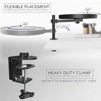 Lit de nid de chat rond réglable en hauteur à pince pour bureau à domicile perchoir circulaire Kitty avec rotation complète