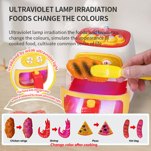 เครื่องทอดอาหารพลาสติกทำจากพลาสติกใช้ในครัวของเล่นแบบจำลองสำหรับเด็กเพื่อการศึกษาด้วยดนตรีและเสียง - Product Image 5