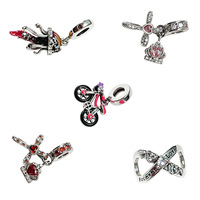 Breloques de perles pour bracelet DIY au design original, pendentifs de perles uniques en forme de cœur, de tasse à café et de tortue