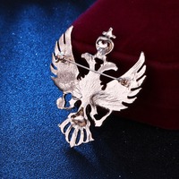 Pin bros mahkota hewan, lencana elang berkepala ganda, setelan Pin bros mahkota hewan