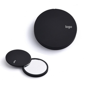 Fashion Manufacture Black Round Shape Silkscreen Printing Logo Adjustable Makeup <b>Mirror</b> - Product Image 1