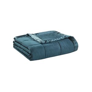 Manta Ligera Alternativa Tamaño Queen, 100% Algodón con Ribete de Satén, Diseño Liso para Verano, Otoño e Invierno - Product Image 4