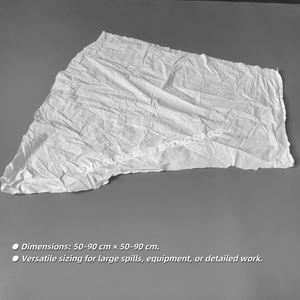 Trapos de Limpieza Blancos Reciclados, Toallas 100% Algodón, Paños de Limpieza Marinos para Taller, para Limpieza Industrial - Product Image 3