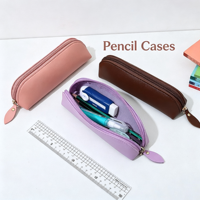 Trousse à crayons en cuir PU imprimée UV Boying, organiseur de bureau tendance, pochette rétro pour stylos, porte-stylos zippé 20 cm, pour bureau, étudiants, école