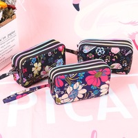 Dompet Panjang Kanvas Custom Cetak Wanita, Dompet Selempang Resleting Modis, Dompet Kain Wanita untuk Handphone