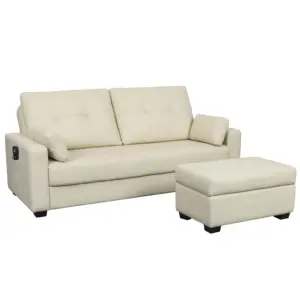 JKY Furniture Manual Leather Recliner Sofa Bed With Massage And Heated Function