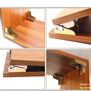 Table basse relevable avec pieds pliants, charnière autobloquante à angle droit de 90 degrés, quincaillerie de mobilier pliable pour pieds de connexion - Product Image 4