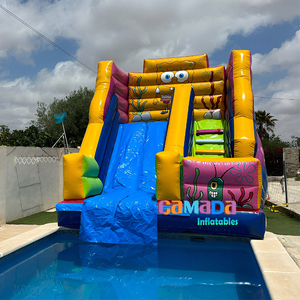 สไลเดอร์เป่าลมขนาดใหญ่สำหรับเล่นเกมในสวนน้ำบ้านเด้งดึ๋งใช้ในบ้าน - Product Image 2