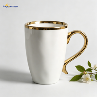 Service de table en porcelaine à bord doré, 20 pièces, jetable, résistant à la chaleur, compatible lave-vaisselle, style européen, kit d'ustensiles, pour la remise des diplômes