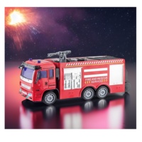 KK Nouveau 4WD Télécommande Camion de Pompiers Jouet avec Lumière Câble USB Inclus RC Ingénieur Voiture Jouet pour Enfants