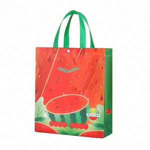 Sac publicitaire en non-tissé laminé PP épaissi pour fruits, légumes et emballages de pastèques, motif lettres, idéal pour les boutiques - Product Image 4