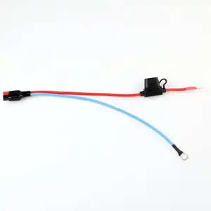 30A Ander-son to SC Copper Terminal Connectors 4.5mm Blue Red Conversion Battery Wire Cable with 30A Micro Medium Fuse Holder