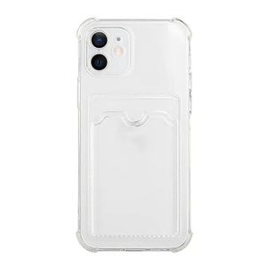 Pour iPhone14 étui fente pour carte support de poche clair TPU étuis antichoc 12 13 <span class=keywords><strong>Pro</strong></span> <span class=keywords><strong>Max</strong></span> XR XS Airbag quatre coins couverture pour la vente en gros - Product Image 4