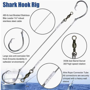 ชุ<span class=keywords><strong>ด</strong></span>สายเบ็<span class=keywords><strong>ด</strong></span>ตก<span class=keywords><strong>ปลา</strong></span>ฉลามแบบผูกสำ<span class=keywords><strong>เร</strong></span>็จ ขนาด 14/0 16/0 18/0 ความยาว 45 นิ้ว สายลวดสแตนเลสอย่าง<span class=keywords><strong>ด</strong></span>ี สำหรับ<span class=keywords><strong>ปลา</strong></span>ใหญ่ ตก<span class=keywords><strong>ปลา</strong></span>ทะเล - Product Image 5