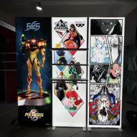 Mur d'affichage modulaire professionnel portable en aluminium avec caisson lumineux SEG en tissu tendu rétroéclairé pour salons professionnels et événements