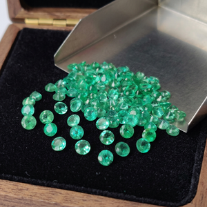 Esmeralda Zambiana Natural Verde Claro, Corte Brillante Redondo de 4mm, Gema Suelta para Joyería, Valorada por Terceros, Precio al por Mayor - Product Image 5