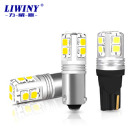 Liwiny Car Led Light T10 2835 10smd 5W5 Luz de matrícula ancha Led T10 Auto Bombillas T10 12V Luces blancas