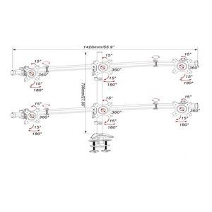 VESA 75 100 Display <b>Bracket</b> for Adjustable LCD Monitor Arm - Product Image 3