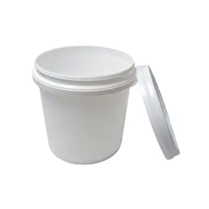 Wholesale Heat Resistance Durable Round White Recycled Plastic Water Bucket With Handle And Lid