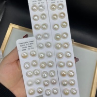 Perles de culture d'eau douce naturelles blanches de qualité 4A, demi-percées, à dos plat, 11-11,5 mm, en vrac, pour la fabrication de bijoux (vente en gros)