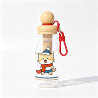 Startiger Nouvelle Gourde PC Mignonne à Motif de Fruits avec Paille, Grande Capacité, Portable, pour Enfants, Bouteille à Boire Directement pour Filles