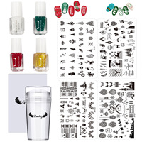 Vernis à ongles Art Grattoir Stamper Plate Christmas Art Plates DIY Design Nail Tool Nail Stamper Set